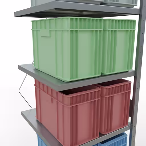 Scaffali aggiuntivi, scaffali, sistema a innesto MULTIplus250, 3000 x 750 x 800 mm (AxLxP), 7 ripiani, traversa, zincato di Schulte Lagertechnik della categoria Sistemi a innesto