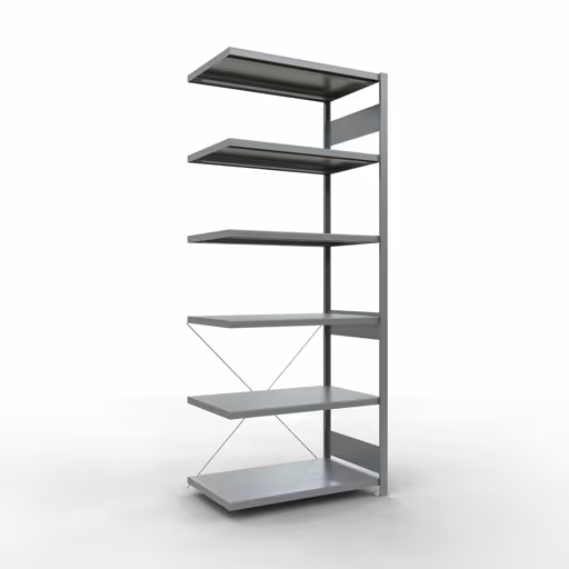 Rayonnage supplémentaire, rayonnage à étagères, système enfichable MULTIplus250, 2500 x 1000 x 600 mm, 6 étagères, galvanisé de Schulte Lagertechnik avec le réf. 12966