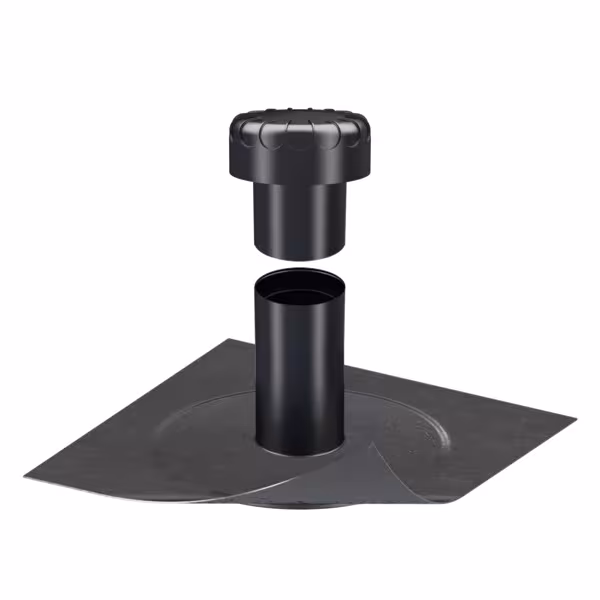 Aérateur de toiture Flavent DN 110 avec manchon en bitume, tête amovible de Klöber Aérateur de comble Flavent, passages de toit non isolés, réf. KF6021