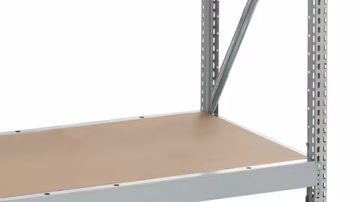 Scaffale sovrapponibile, scaffale a campata larga WS 3000 con truciolato, 3000 x 2500 x 600 mm, zincato, 5 livelli, portata per scomparto 500 kg, portata per campata 2.500 kg della marca Schulte Lagertechnik dal programma degli scaffali a campata larga