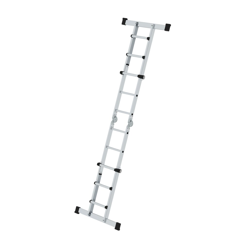 Scala telescopica Munk a 4 elementi con traversa 4x3 pioli