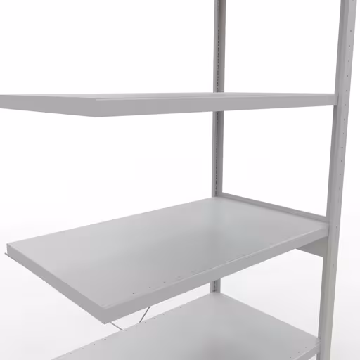 Figure n° 13 de l'article étagère complémentaire, étagère à étagères, système enfichable MULTIplus330, 2500 x 1000 x 600 mm, 6 étagères, gris clair RAL 7035 du groupe de produits système enfichable de la marque Schulte Lagertechnik