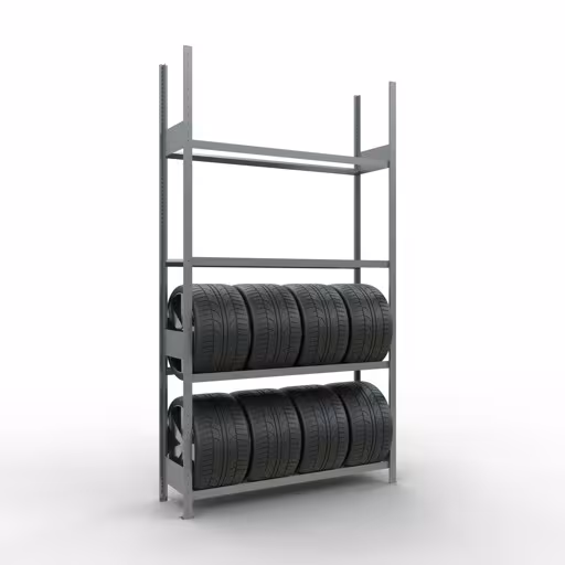 Figura n. 13 dell'articolo Scaffale Basic, portaruote/pneumatici, 2750 x 1500 x 400 mm, zincato, 4 livelli di stoccaggio dal gruppo di prodotti Scaffali della marca Schulte Lagertechnik