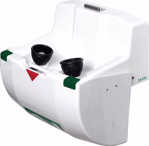 Doccia oculare PremiumLine con gocciolatoio+coperchio Montaggio a parete3/8 filettatura esterna in pollici B-SAFETY