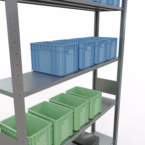 Grundregal, Fachbodenregal Stecksystem MULTIplus150, 3000 x 1300 x 300 mm (HxBxT), 7 Fachböden, Längenriegel, verzinkt aus der Kategorie Grundregal mit der GTIN 4004514279583 Grundregal, Fachbodenregal Stecksystem MULTIplus150, 3000 x 1300 x 300 mm (HxBxT), 7 Fachböden, Längenriegel, verzinkt von der Marke Schulte Lagertechnik aus der Produktreihe Stecksystem