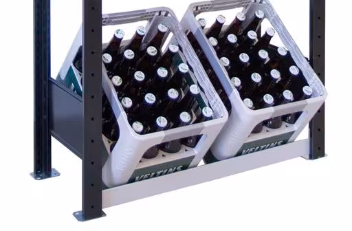 Figure n° 10 de l'article Etagère Basic, support pour caisses à boissons 1800 x 750 x 300 mm, noir/argent, 3 niveaux pour 6 caisses à boissons du groupe de produits étagères de la marque Schulte Lagertechnik