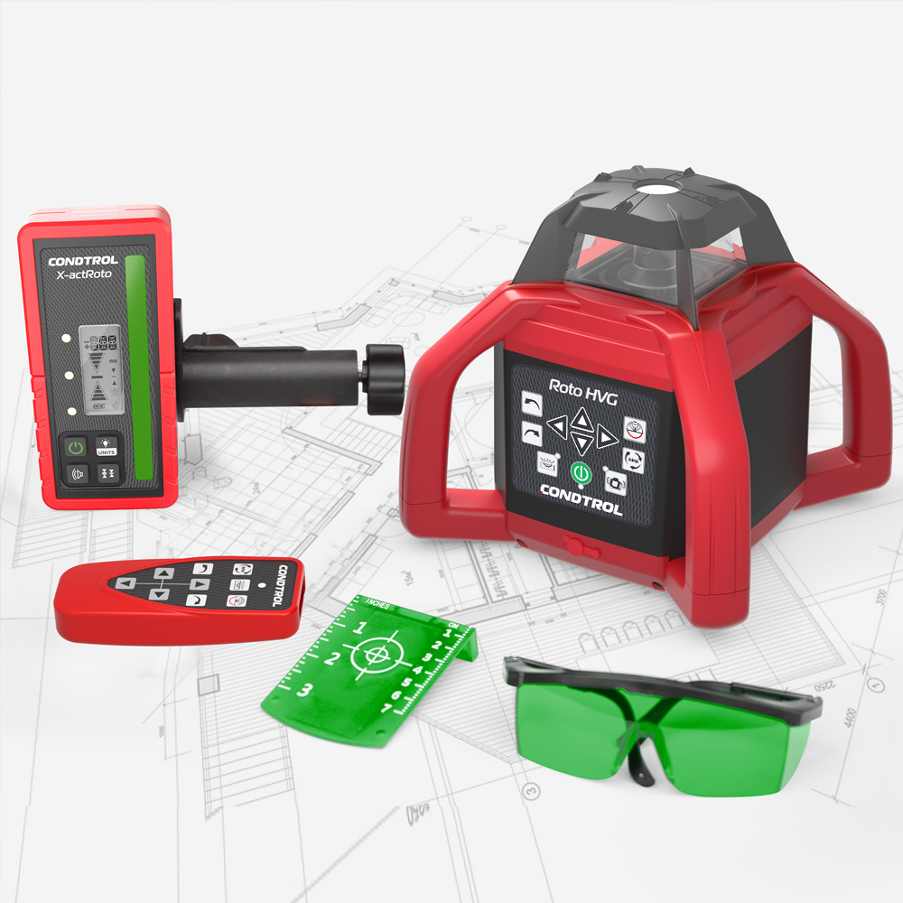 Ohne Text 847638 Horizontaler & vertikaler Rotationslaser mit GRÜNEM Laserstrahl Roto HVG