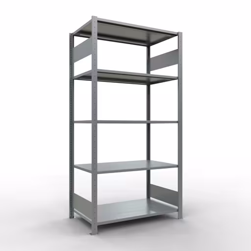 Figura n. 14 dell'articolo scaffale base, scaffale, sistema a innesto MULTIplus85, 2000 x 1000 x 600 mm (AxLxP), 5 ripiani, barre longitudinali, zincato del gruppo di prodotti sistema a innesto della marca Schulte Lagertechnik