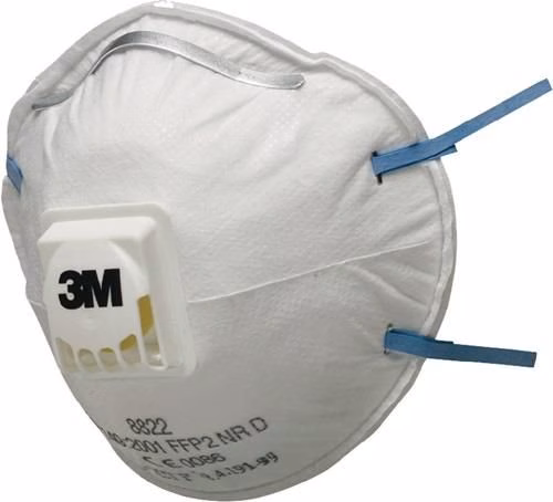 Masque respiratoire 3M FFP2/V NR D avec valve d'expiration, marque : 3M Masque respiratoire 3M FFP2/V NR D 8822 avec valve d'expiration, appartenant à la catégorie des masques respiratoires et filtres, référence 4000370662