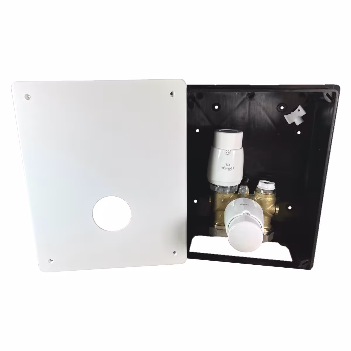 HoWaTech Duo Warmwasser Fußbodenheizung | Set mit Doppelrohr Heizmatte und TH-RTL Regelbox Heizfläche 7.5m² von HoWaTech mit der Artikelnr. 11164075