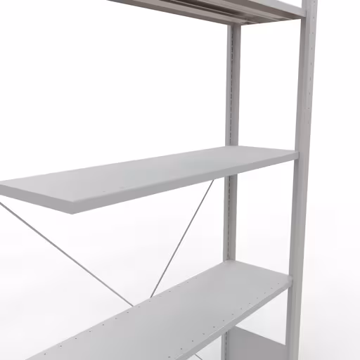 Figure n° 16 de l'article étagère complémentaire, étagère à étagères, système enfichable MULTIplus85, 2000 x 1000 x 300 mm, 5 étagères, traverse, RAL 7035 gris clair du groupe de produits système enfichable de la marque Schulte Lagertechnik