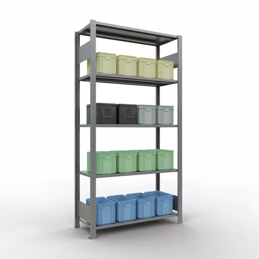 Figure n° 13 de l'article étagère de base, système d'étagères enfichables MULTIplus85, 2000 x 1000 x 400 mm, 5 étagères, galvanisées du groupe de produits système enfichable de la marque Schulte Lagertechnik