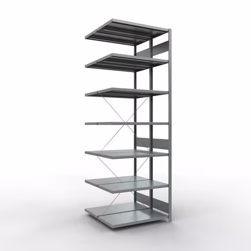 Image du produit n° 13 de l'article, , Système de rayonnage à étagères MULTIplus250, 3000 x 1000 x (2x500) mm, 2x7 étagères, galvanisé de la gamme de produits d'étagères à étagères de la marque Schulte Lagertechnik