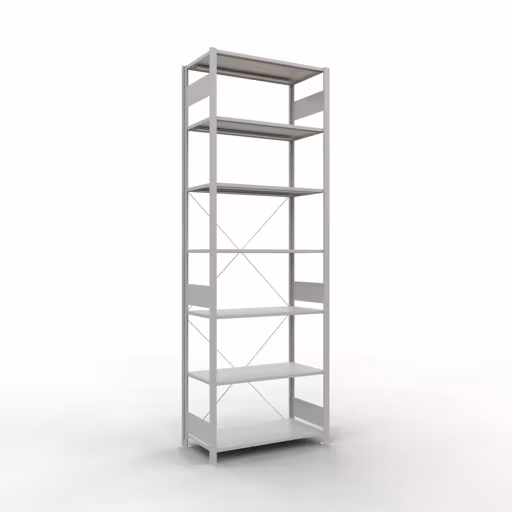 Figure n° 13 de l'article étagère de base, système d'étagères enfichables MULTIplus150, 3000 x 1000 x 500 mm, 7 étagères, RAL 7035 gris clair du groupe de produits système enfichable de Schulte Lagertechnik
