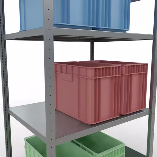 Immagine del prodotto n. 14 dell'articolo scaffale base, scaffale, sistema a innesto MULTIplus330, 2000 x 1000 x 800 mm (AxLxP), 5 ripiani, barre longitudinali, zincato Figura n. 14 dell'articolo scaffale base, scaffale, sistema a innesto MULTIplus330, 2000 x 1000 x 800 mm (AxLxP), 5 ripiani, barre longitudinali, zincato del gruppo di prodotti sistema a innesto della marca Schulte Lagertechnik