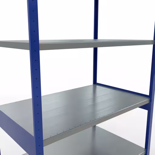 Figura n. 15 dell'articolo scaffale base, scaffale, sistema a innesto MULTIplus250, 3000 x 1300 x 800 mm (AxLxP), 7 ripiani, barre longitudinali, RAL 5010 blu genziana/zincato del gruppo di prodotti sistema a innesto della marca Schulte Lagertechnik
