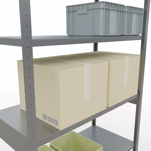 Figure n° 15 de l'article étagère de base, étagère, système enfichable MULTIplus250, 3000 x 1300 x 600 mm, 7 étagères, galvanisées du groupe de produits système enfichable de Schulte Lagertechnik
