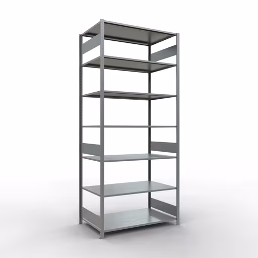 Étagère de base, étagère, système enfichable MULTIplus150, 3000 x 1300 x 800 mm, 7 étagères, galvanisée de Schulte Lagertechnik de la gamme de produits du système enfichable