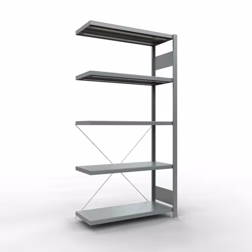 Figura n. 10 dell'articolo scaffale aggiuntivo, scaffale a scaffale, sistema a innesto MULTIplus330, 2000 x 1000 x 400 mm (AxLxP), 5 ripiani, traversa, zincato del gruppo di prodotti sistema a innesto della marca Schulte Lagertechnik