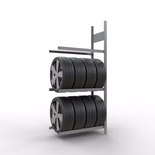 Figura n. 10 dell'articolo scaffale aggiuntivo, portaruote/pneumatico, 2000 x 900 x 400 mm (AxLxP), zincato, 3 livelli di stoccaggio con carico del ripiano di 150 kg per livello dal gruppo di prodotti scaffali della marca Schulte Lagertechnik