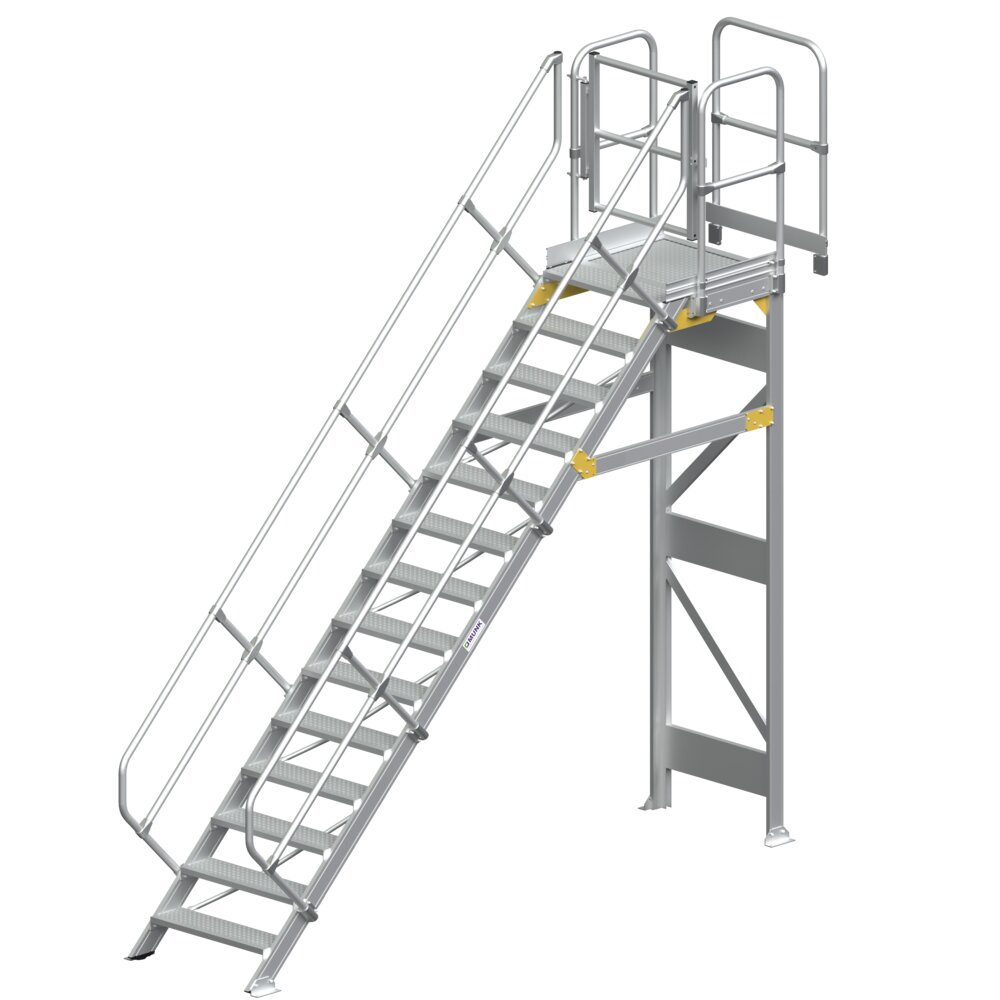 Système de dégivrage stationnaire Munk, module 4, escalier à 45° de Günzburger Steigtechnik Système de dégivrage stationnaire Munk, module 4, escalier à 45°, de la catégorie escaliers, référence 681220