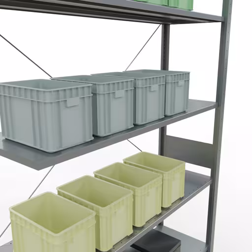 Immagine del prodotto n. 8 dell'articolo sistema a innesto ripiano aggiuntivo 3000x1300x400 mm, tipo 150 kg, zincato dalla gamma di prodotti sistema a innesto della marca Schulte Lagertechnik
