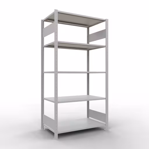 Étagère de base, étagère, système enfichable MULTIplus85, 2000 x 1000 x 600 mm (HxLxP), 5 étagères, barres de longueur, RAL 7035 gris clair de Schulte Lagertechnik Étagère de base, étagère, système enfichable MULTIplus85, 2000 x 1000 x 600 mm (HxLxP), 5 étagères, barres de longueur, gris clair RAL 7035, étagère de base, réf. 33060-LR