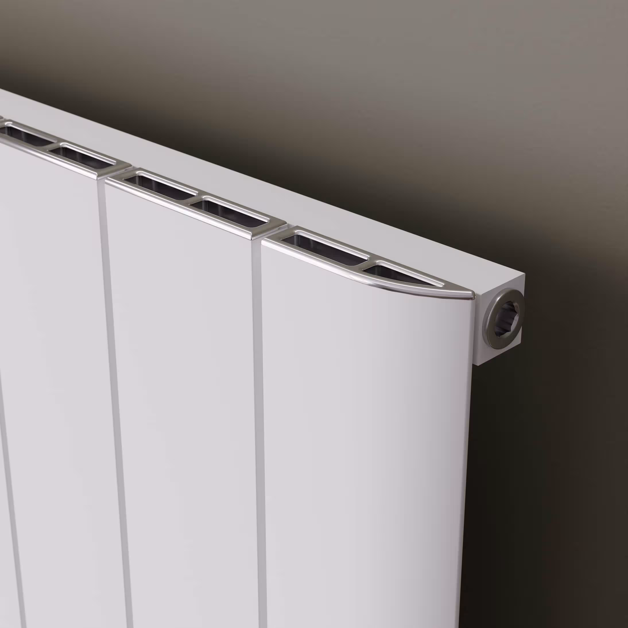 Radiateur aluminium Trigo raccordement central structure blanche de la marque Ximax de la catégorie radiateur en aluminium