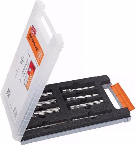 Kernbohrersatz Best Of 8-teilig Durchmesser 12-22mm HSS Schnitt-Tiefe 25mm Weldon FEIN aus der Kategorie Kernbohrer mit der Teilenummer 8000380039