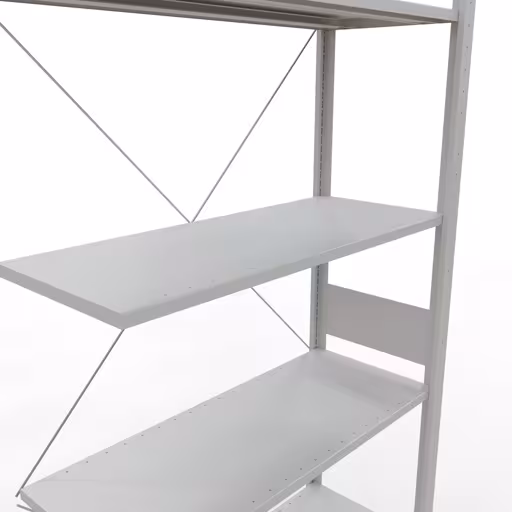 Image du produit n° 16 de l'article Rayonnage complémentaire, rayonnage à étagères, système enfichable MULTIplus85, 3000 x 1000 x 400 mm (HxLxP), 7 étagères, traverse, RAL 7035 gris clair Figure n° 16 de l'article étagère complémentaire, étagère à étagères, système enfichable MULTIplus85, 3000 x 1000 x 400 mm, 7 étagères, traverse, RAL 7035 gris clair du groupe de produits système enfichable de la marque Schulte Lagertechnik