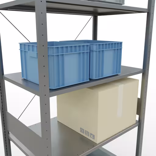 Immagine aggiuntiva dell'articolo Scaffale base, scaffale, sistema a innesto MULTIplus85, 3000 x 1000 x 600 mm (AxLxP), 7 ripiani, traversa, zincato dal ripiano base