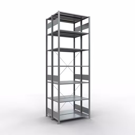 Figura n. 10 dell'articolo scaffale base, scaffale doppio, sistema a innesto per scaffali MULTIplus150, 3000 x 1000 x (2x800) mm (AxLxP), 2x7 ripiani, traversa, zincato dal gruppo di prodotti scaffali della marca Schulte Lagertechnik