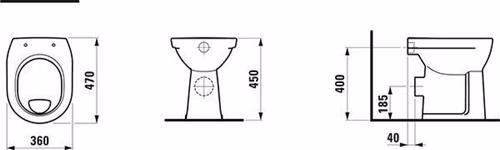 WC a pavimento Laufen LAUFEN PRO flat 6 litri bianco della categoria WC a pavimento con codice articolo 6000647991