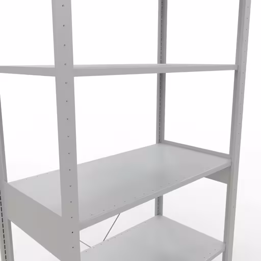 Étagère de base, étagère, système enfichable MULTIplus85, 2500 x 1000 x 500 mm, 6 étagères, traverse, gris clair RAL 7035 de la marque Schulte Lagertechnik de la gamme de produits du système enfichable