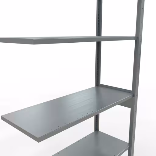 Anbauregal, Fachbodenregal Stecksystem MULTIplus85, 2500 x 1000 x 400 mm (HxBxT), 6 Fachböden, Längenriegel, verzinkt von Schulte Lagertechnik mit der Artikelnr. 13146-LR