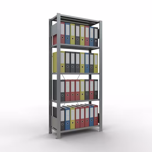 Figure n° 10 de l'article, étagère de bureau, système enfichable MULTIplus85, 1800 x 750 x 300 mm, 5 étagères, galvanisées, sans barre d'arrêt du groupe de produits étagères de bureau de la marque Schulte Lagertechnik