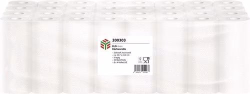 Detailbild 3972285 Rotolo da cucina ELOclean Plus Lunghezza circa 11 mxLarghezza circa 220 mm bianco brillante a 3 veli 4 rotoli ELOS