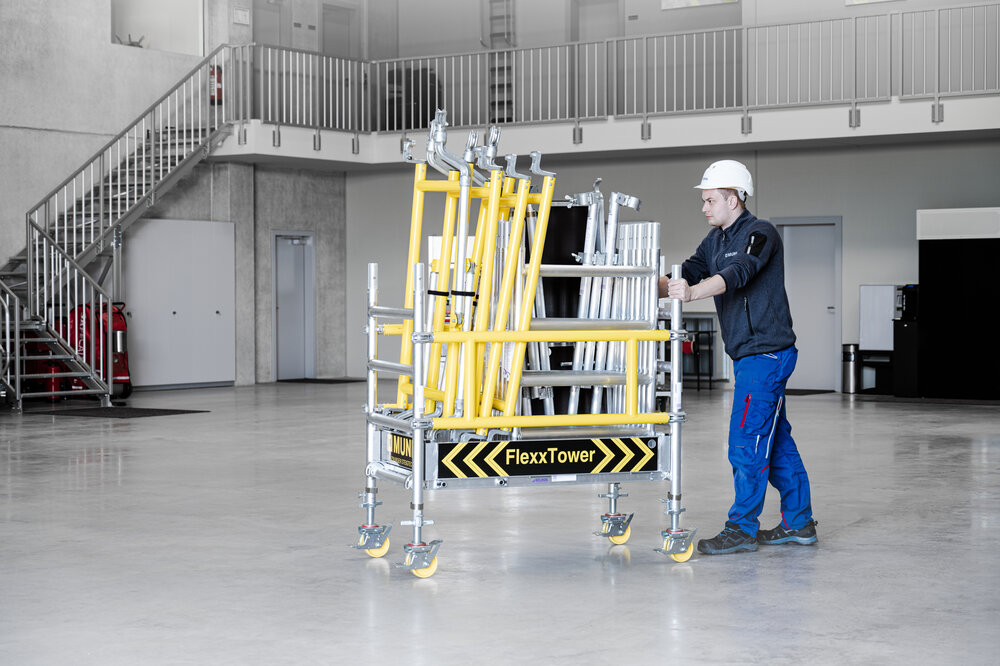 Milieubild 3814189 Munk FlexxTower SG con parapetto avanzato Altezza piattaforma 2,10 m