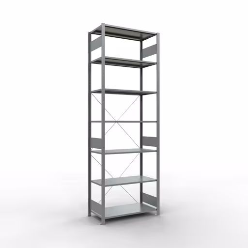 Figura n. 16 dell'articolo scaffale base, scaffale, sistema a innesto MULTIplus85, 3000 x 1000 x 500 mm (AxLxP), 7 ripiani, traversa, zincato del gruppo di prodotti sistema a innesto della marca Schulte Lagertechnik
