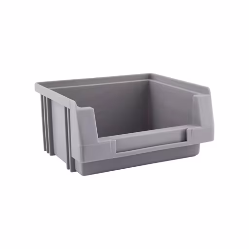 Contenitore aperto, PxLxA 89x102x50 mm, grigio, polipropilene, portaoggetti per minuteria, articolo n. 20239