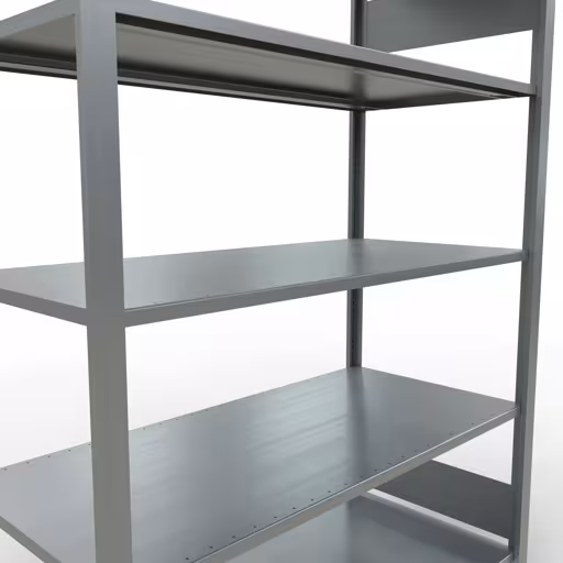 Produktbild Nr 11 des Artikels Grundregal, Büro-Fachbodenregal Stecksystem MULTIplus150, 1800 x 1300 x 600 mm (HxBxT), 5 Fachböden, Längenriegel, verzinkt, ohne Mittelanschlag Abbildung Nr 11 des Artikels Grundregal, Büro-Fachbodenregal Stecksystem MULTIplus150, 1800 x 1300 x 600 mm (HxBxT), 5 Fachböden, Längenriegel, verzinkt, ohne Mittelanschlag aus der Produktgruppe Büroregale von der Marke Schulte Lagertechnik