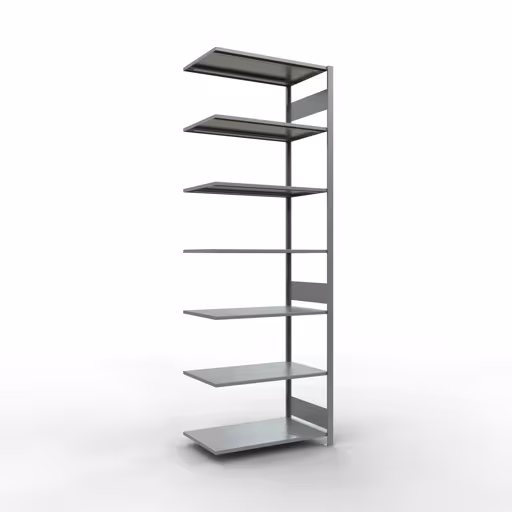 Scaffali aggiuntivi, scaffali, sistema a innesto MULTIplus85, 3000 x 1000 x 600 mm (AxLxP), 7 ripiani, barre longitudinali, zincato di Schulte Lagertechnik Scaffale aggiuntivo, scaffale, sistema a innesto MULTIplus85, 3000 x 1000 x 600 mm (AxLxP), 7 ripiani, barre longitudinali, zincato, ripiano aggiuntivo, articolo n. 13167-LR