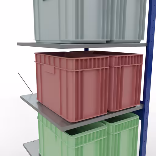 Scaffali aggiuntivi, scaffalature, sistema a innesto MULTIplus150, 2500 x 750 x 800 mm (AxLxP), 6 ripiani, traversa, RAL 5010 blu genziana/zincato/zincato della categoria scaffali aggiuntivi con GTIN 4004514281586 Scaffali componibili, scaffali, sistema a innesto MULTIplus150, 2500 x 750 x 800 mm (AxLxP), 6 ripiani, traversa, RAL 5010 blu genziana/zincato/zincato della marca Schulte Lagertechnik della gamma sistemi a innesto