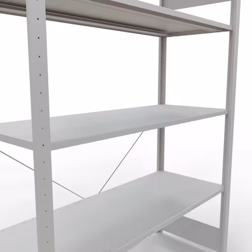 Un'altra vista dell'articolo sistema a innesto ripiano base 2000x1300x500 mm, tipo 150 kg, grigio chiaro Un'altra vista dell'articolo Sistema a innesto ripiano base 2000x1300x500 mm, tipo 150 kg, grigio chiaro della categoria Sistema a innesto