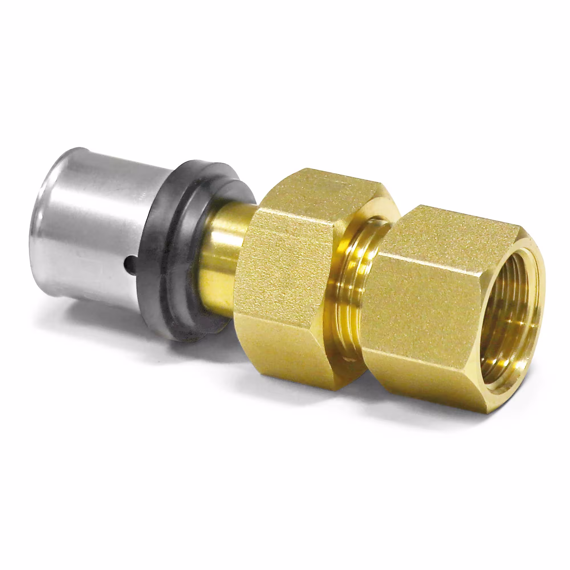 Press-Übergangsverschraubung 2-teilig von Alu Verbundrohr 32 x 3 mm auf 1" Innengewinde von der Marke Pipetec Press-Übergangsverschraubung mit IG Typ Größe: 32 x 3 mm - 1 Zoll aus der Kategorie Pressfittings mit der Artikelnr. PFV3206IG