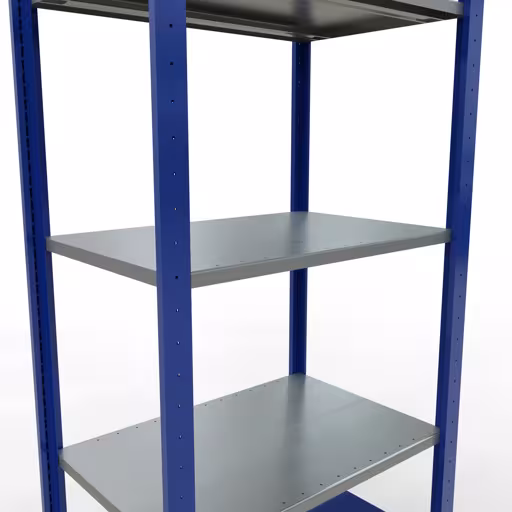 Étagère de base, étagère, système enfichable MULTIplus150, 2000 x 750 x 500 mm, 5 étagères, RAL 5010 bleu gentiane/galvanisé/galvanisé de la marque Schulte Lagertechnik de la gamme de produits du système enfichable