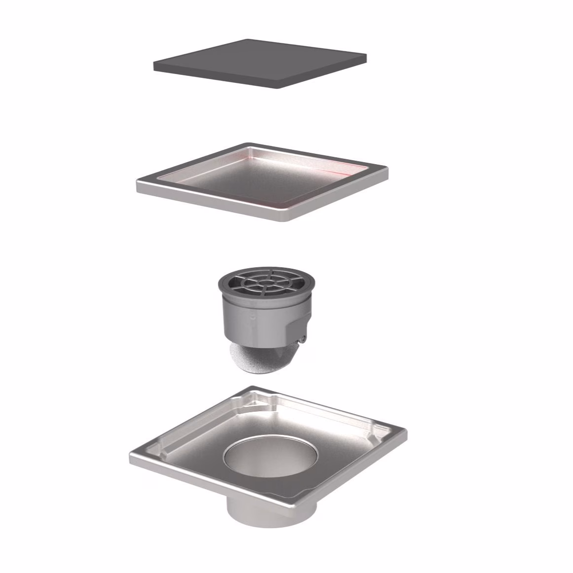 Ohne Text 3963754 Mert Flach Bodenablauf mit gehärtetem Glas Abdeckung Anthrazit