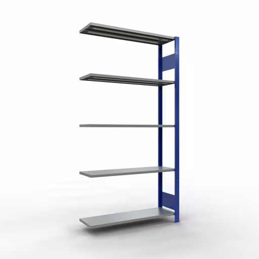 Figura n. 8 dell'articolo scaffale aggiuntivo, scaffale a scaffale, sistema a innesto MULTIplus85, 2000 x 1000 x 300 mm, 5 ripiani, RAL 5010 blu genziana del gruppo di prodotti sistema a innesto della marca Schulte Lagertechnik