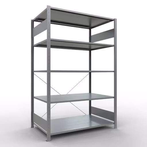 Stecksystem Grundregal 2000x1300x800 mm, Typ 150 kg, verzinkt von Schulte Lagertechnik mit der Artikelnr. 12780-130