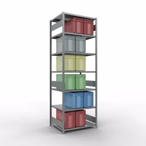 Figura n. 15 dell'articolo scaffale base, scaffale, sistema a innesto MULTIplus330, 3000 x 1000 x 800 mm (AxLxP), 7 ripiani, barre longitudinali, zincato del gruppo di prodotti sistema a innesto della marca Schulte Lagertechnik